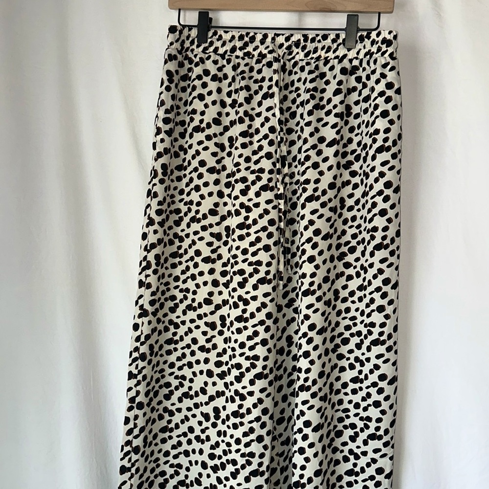 GUC Sage & Citrus leopard print palazzo pants